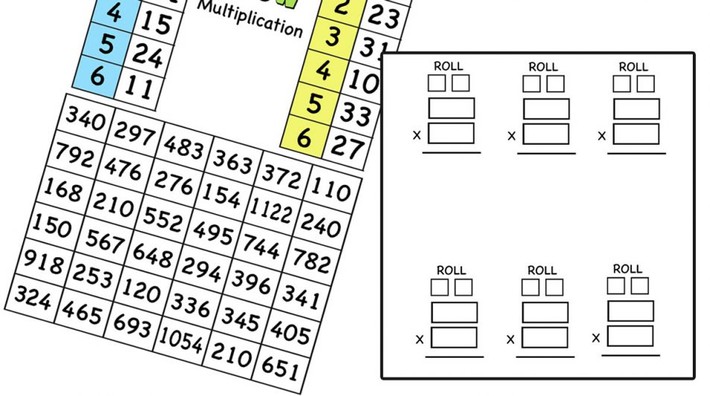 Multi-Digit Multiplication Games- Print and digital